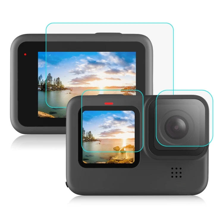 

Dropship PULUZ Black Lens and LCD Display Protected Tempered Glass Film for gopro hero 9 Camera, Transperant