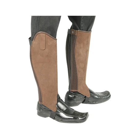 
Professional Quality Unisex Adult Equestrian Leather Half Chaps Black and Brown 