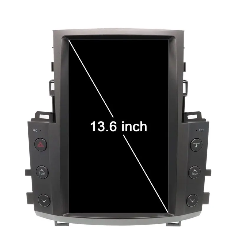 

Aucar 13.6" Vertical style Car radio for Lexus lx570 2007-15 Android 9.0 GPS navi Multimedia stereo auto radio DVD Headunit PX6, Black