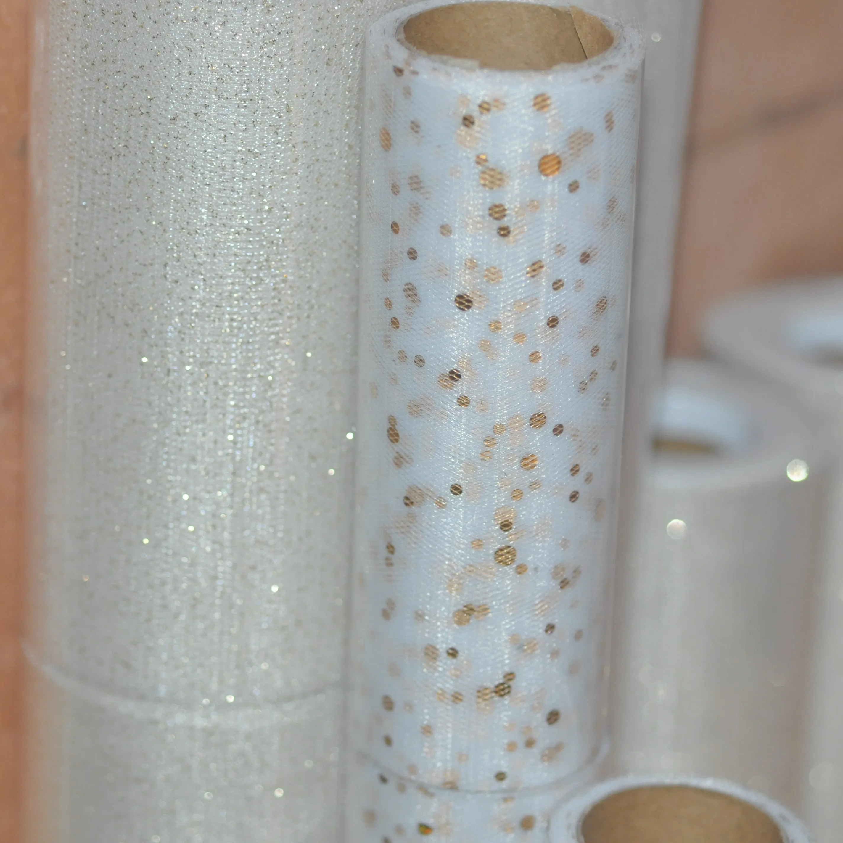 
Plain Style and 100%Polyester Material tulle roll 