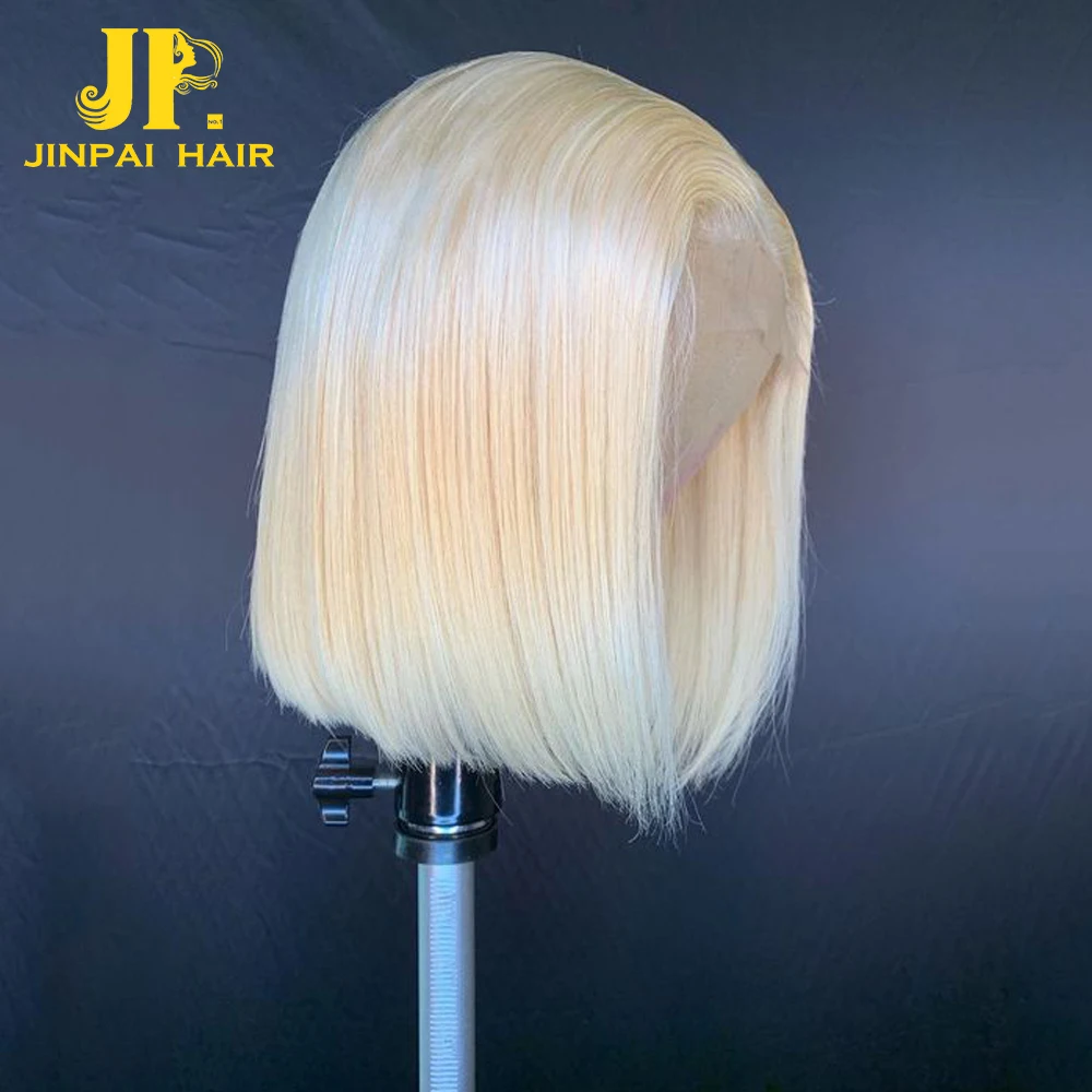 

JP 100% brazilian human hair lace front wig, full cuticle aligned bob wigs, unprocessed virgin lace front wigs for black women, Natural color,close to color 1b