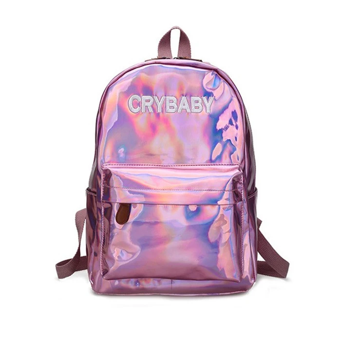 

China Manufacturer Cute Laser Pu Leather Backpack Waterproof Girls Backpacks For Women