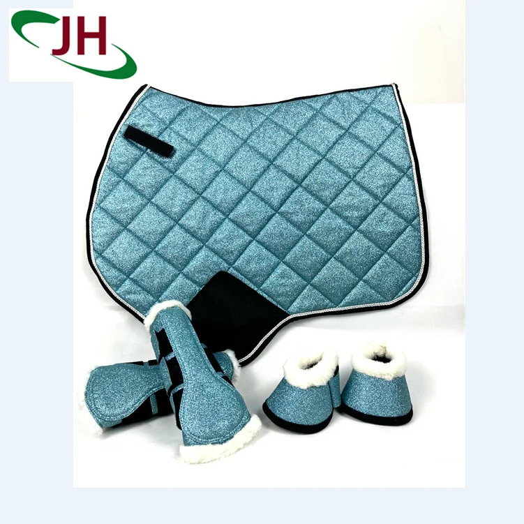 

Good Selling Glitter Multi Color Shining Saddle Pad Set glitter saddle pad set, Customized