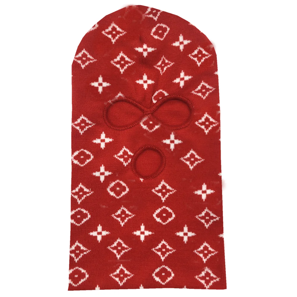 
Wholesale Custom logo face mask Knit Full Face Cover ski mask 3 hole balaclava designer ski mask 