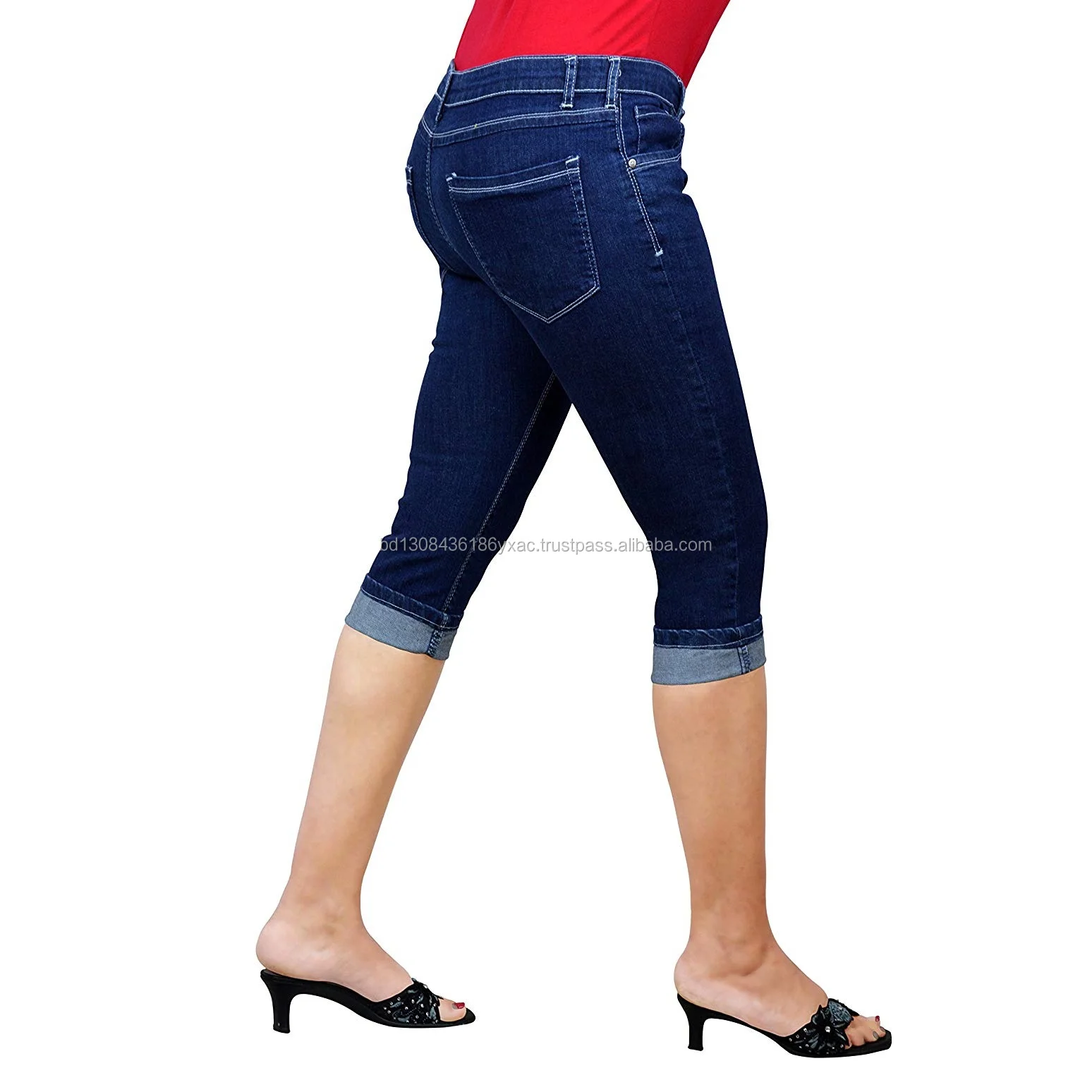 three quarter jeans womens