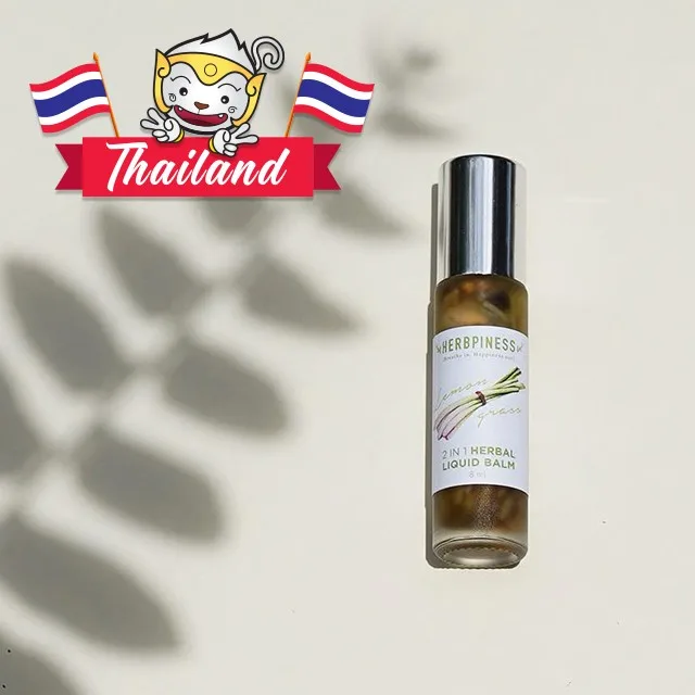 Thai Cool Balm 100% Pure Natural Herbs Peppermint Orange High Grade ...