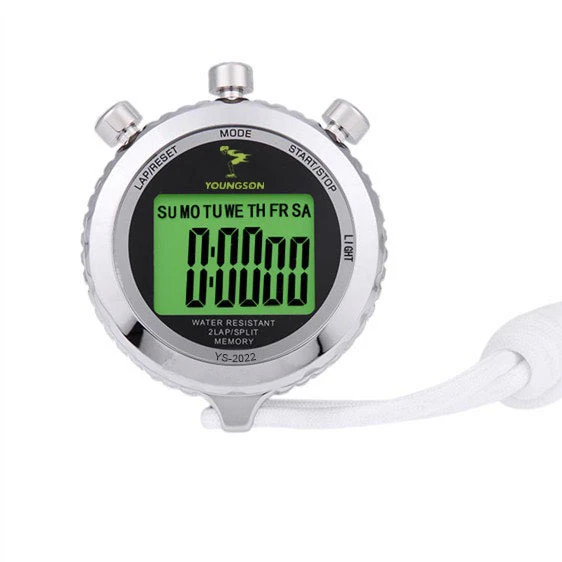 

High quality professional 5" led Digital Big Stopwatch Large Electronic Clock, Sliver