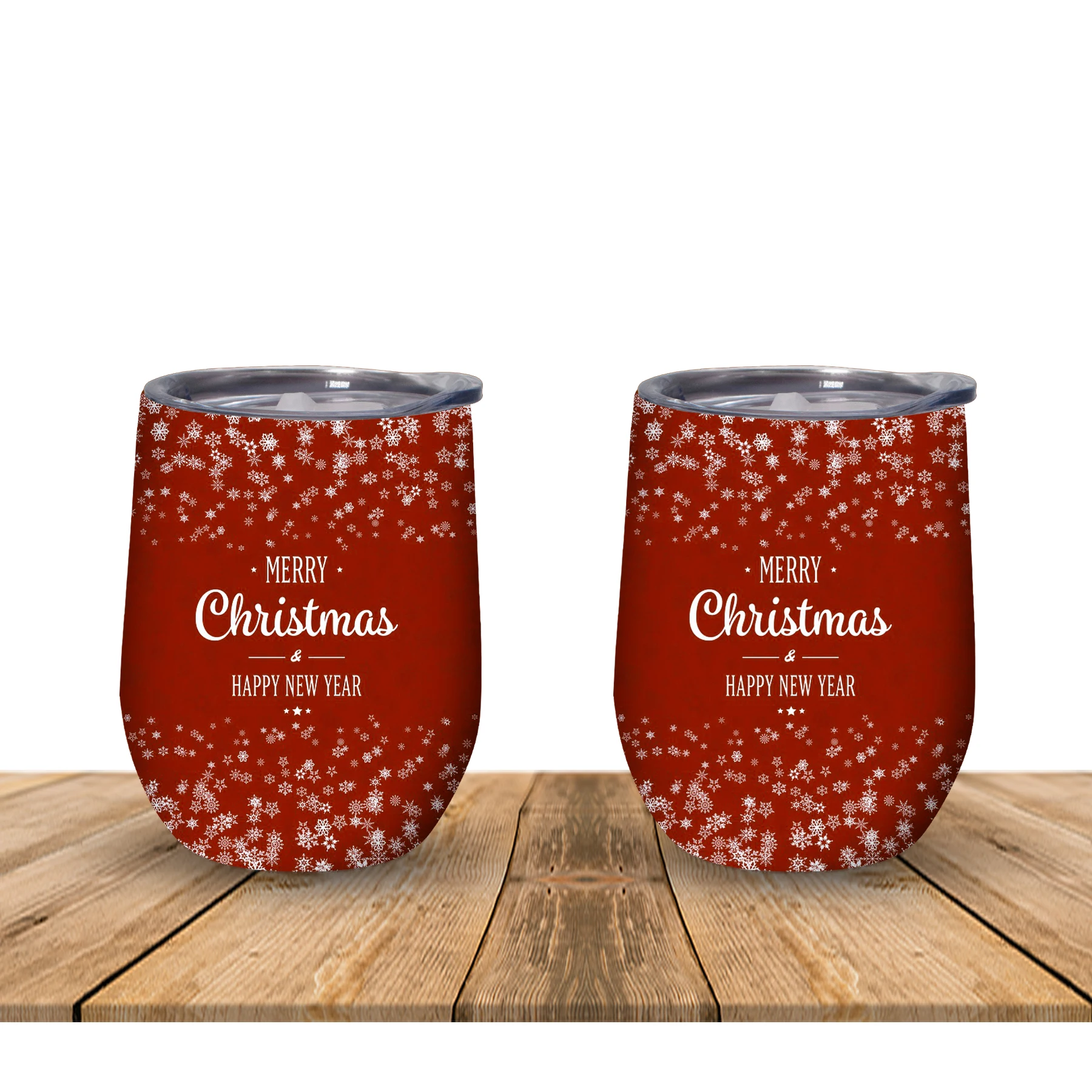 

Christmas 2021 Double walled Stainless Steel Sublimation Wine tumblers Glass cup, Customized colors acceptable