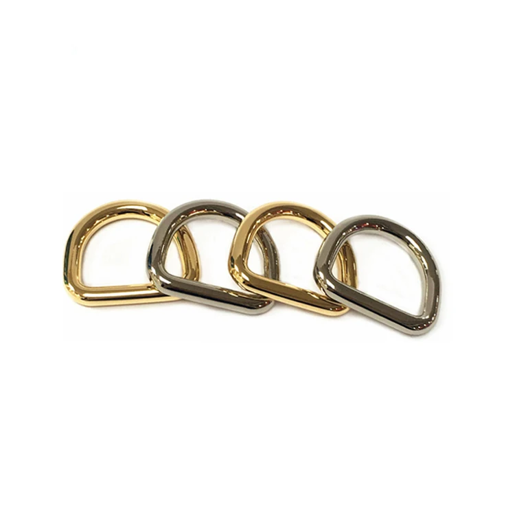 

Zinc Alloy Metal Hardware D ring for bag accessories, White, golden, black ,gun metal etc.