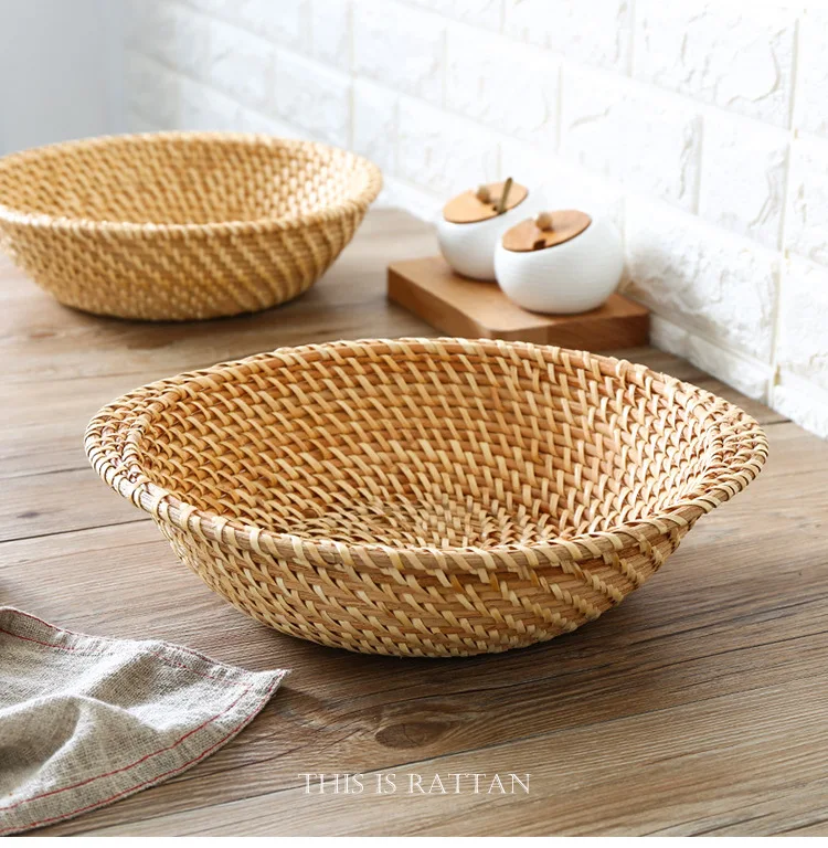 

Rattan Decorative Wicker Trays Breakfast, Drinks, Snack Amazon Best Seller Serving Handwoven Tray