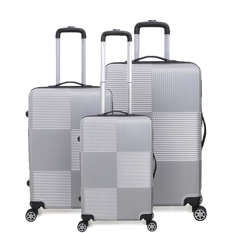 

3 Piece Set Zipper Plastic Hard Abs Trolley Luggage Vintage Luggage Sets, Customized color