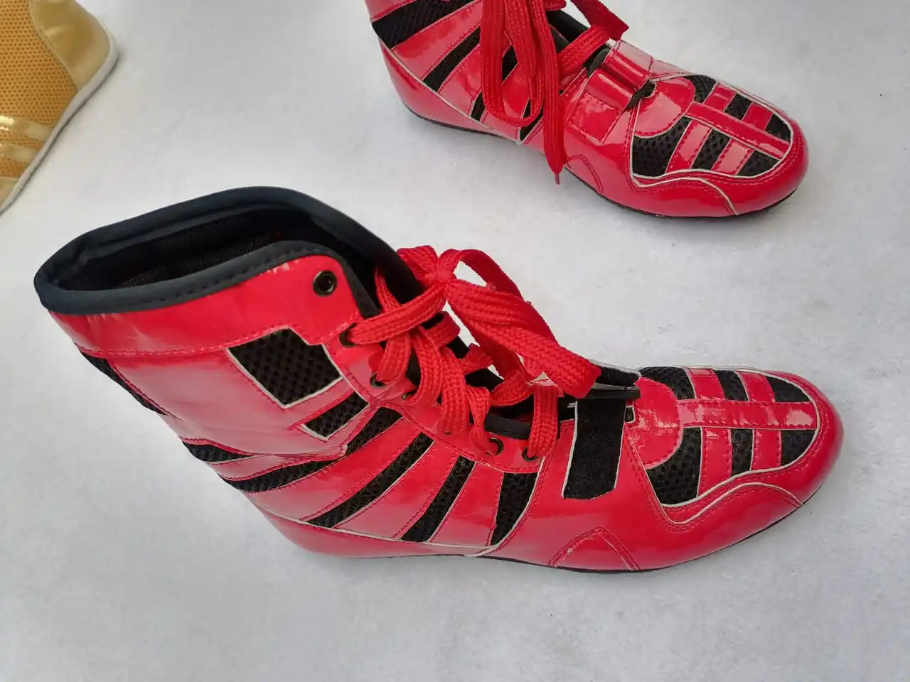 Custom Made Boxing Shoes For Men Pu Leather Sports Boxing Shoes Buy