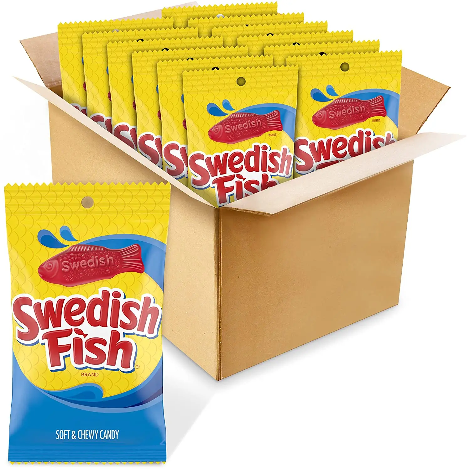 

Swedish Fish Original Soft and Chewy Candy 5oz Bag (Case Pack of 12)