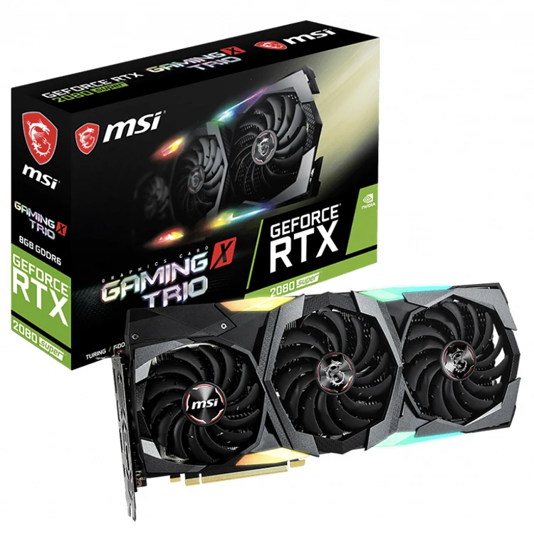 

MSI NVIDIA GeForce RTX 2080 SUPER GAMING X TRIO 8G Graphics Card with GDRR6 256-bit Memory Ray Tracing Turing Architecture