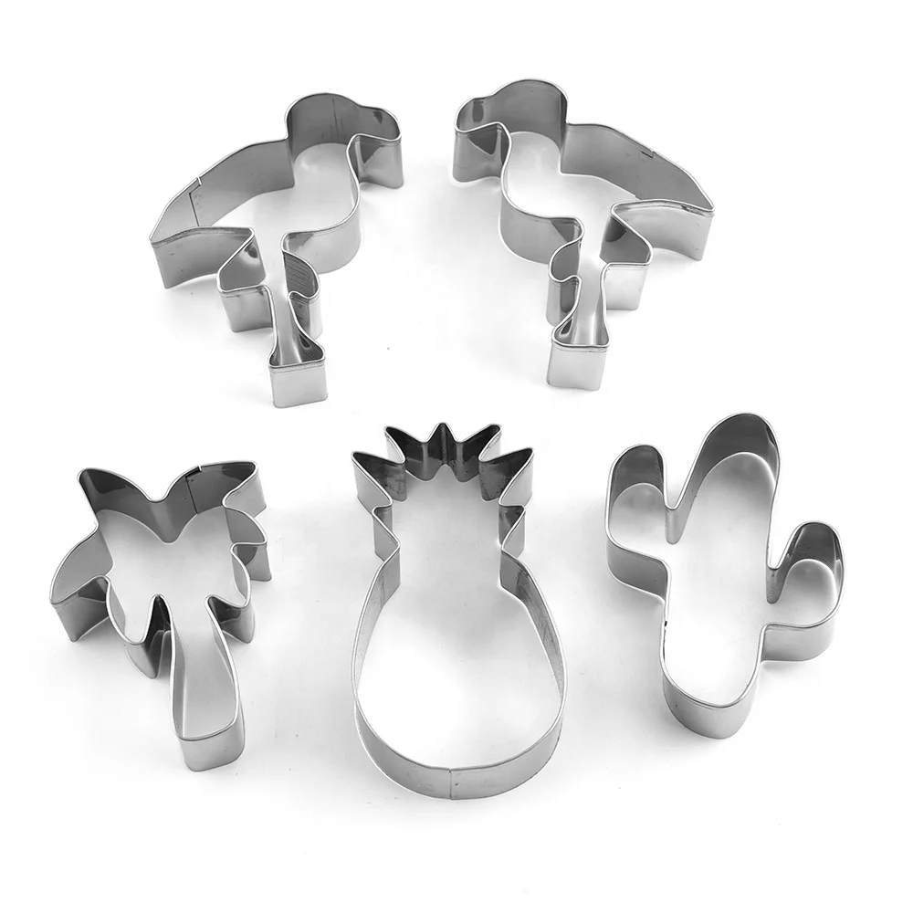 
Summer Stainless Steel Cookie Cutter Set,Tropical Cookie Cutter Set 