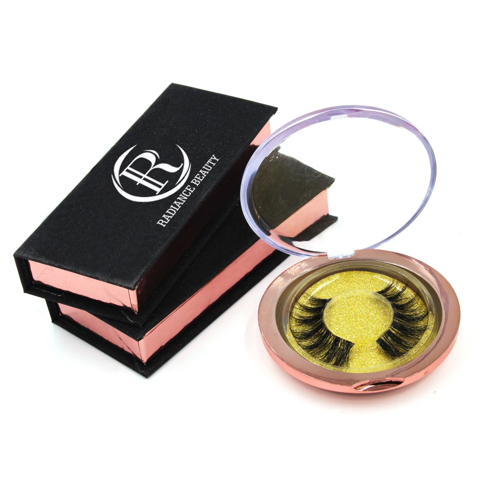 

affordable wholesale fast shipping eyelashes round box, Black