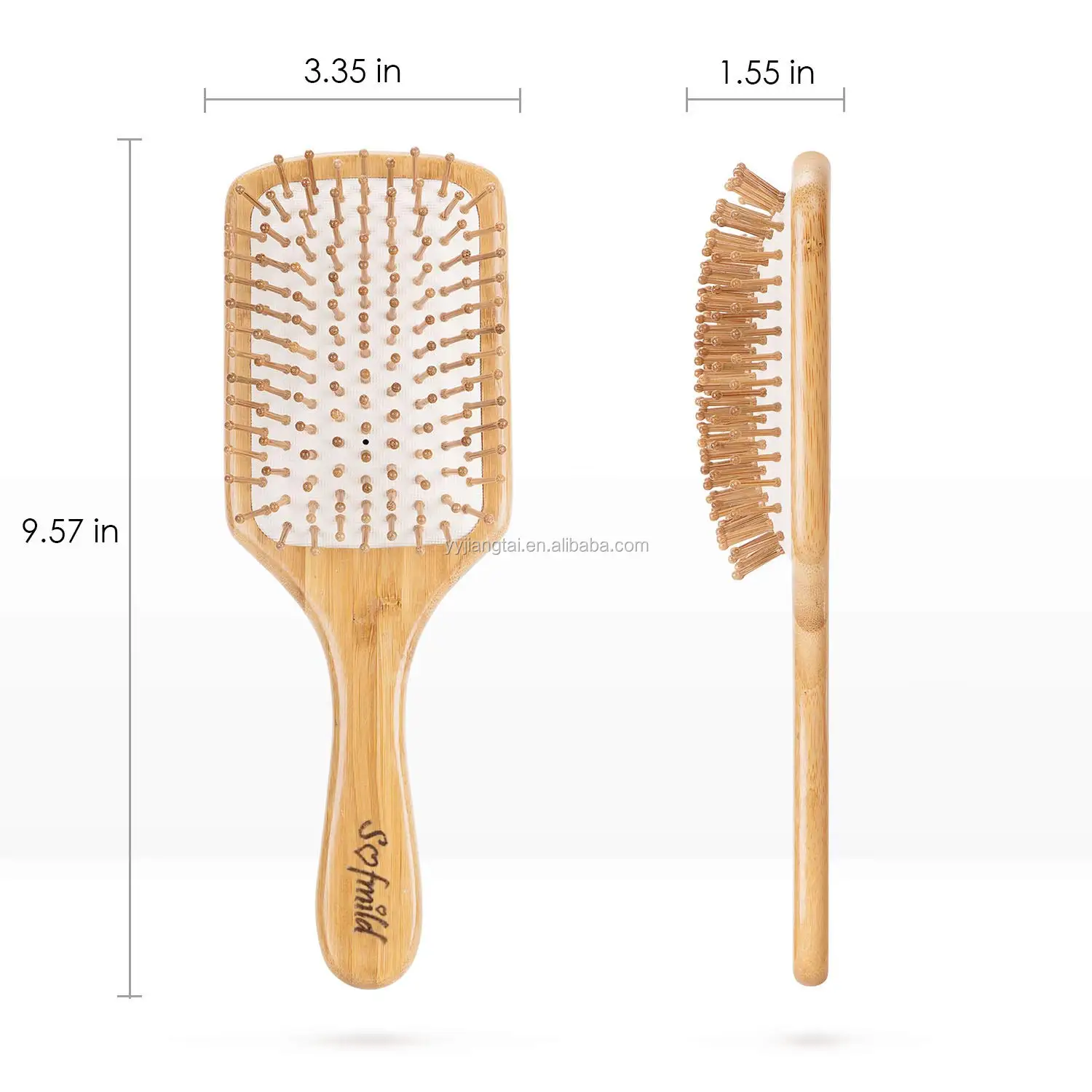 

2018 natural bamboo hair comb with airbag for massage health, Customised