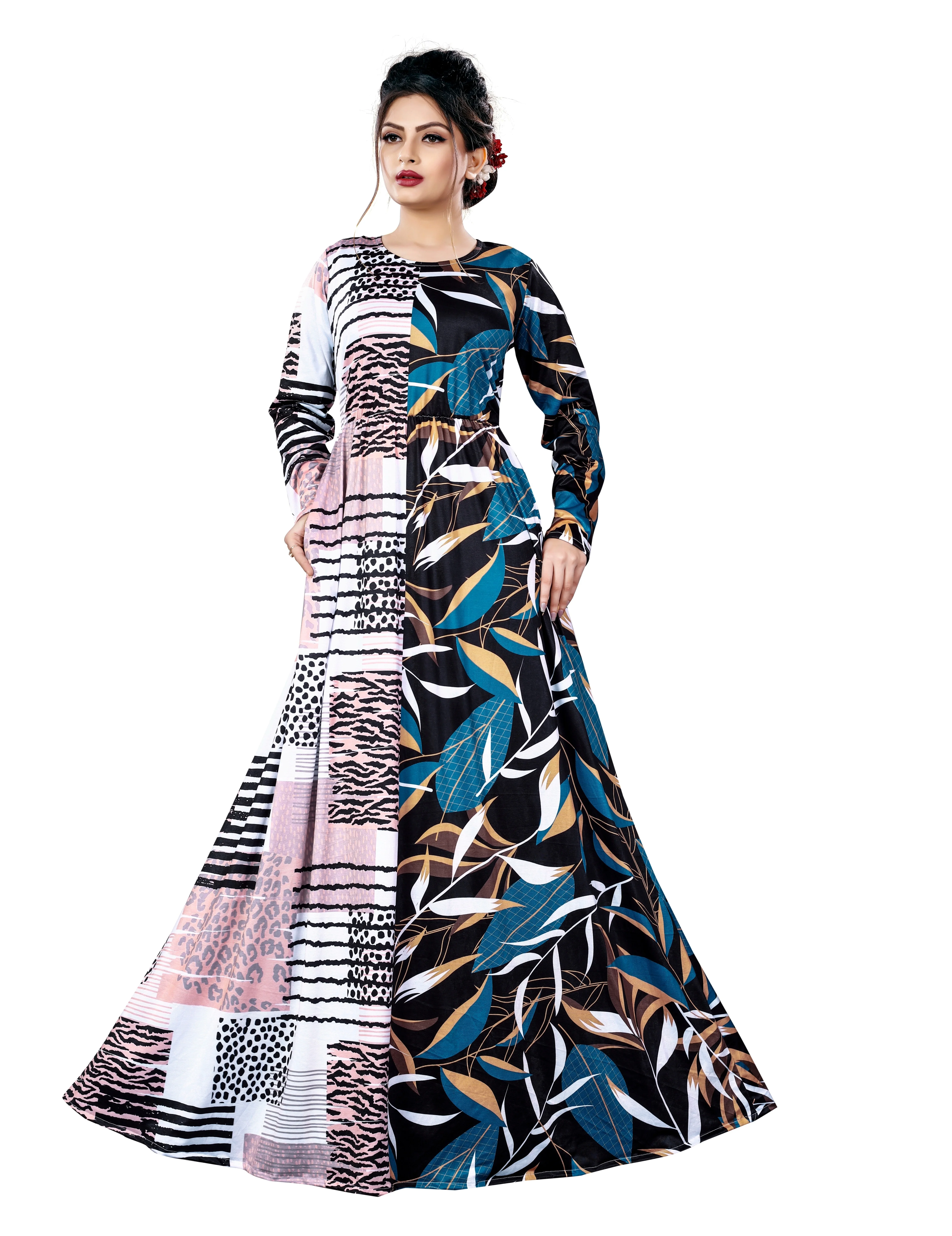 printed maxi top