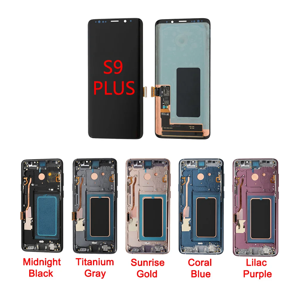 

Elekworld OEM OLED Screen with Frame For Samsung S9 Plus LCD SM G965 Touch Screen AMOLED Display Assembly Replacement