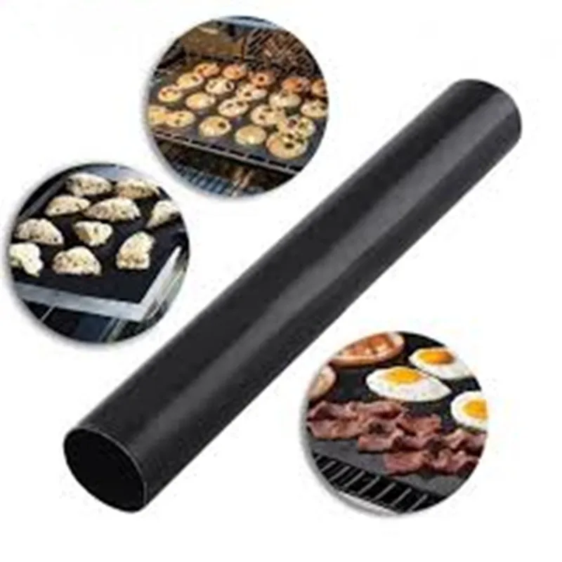 

PTFE Coating Fiberglass BBQ Grill Mat baking oven liner heavy duty bbq grill mat, Black,blue,gold,copper