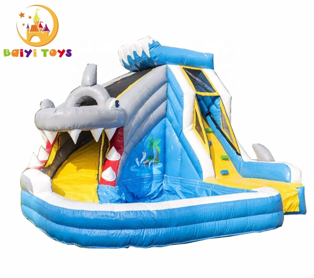 

Outdoor inflatable pool water slide,inflatable kids slide with pool for sale, Multi-color or customized color