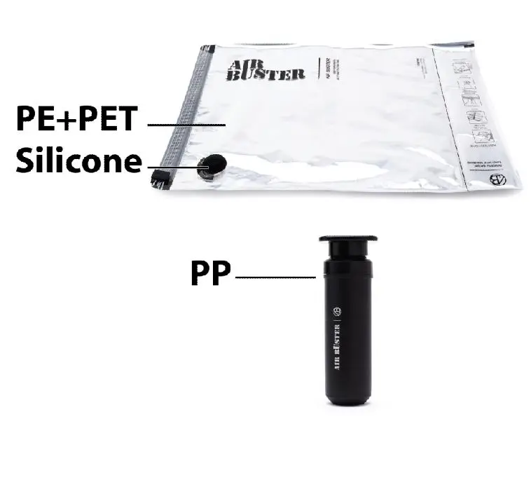 Fine complete vacuum shoe storage bag with pump