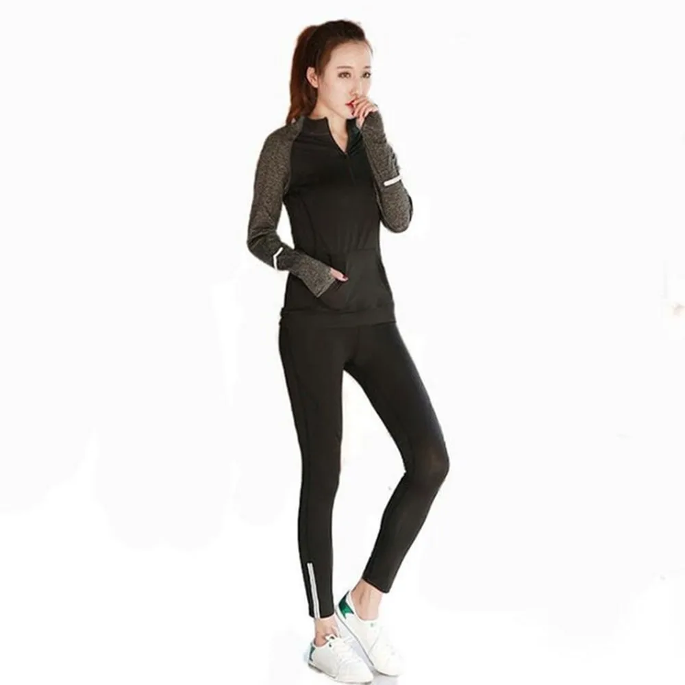Professional Ladies Gym Sets Compression Wear With Casual Style With