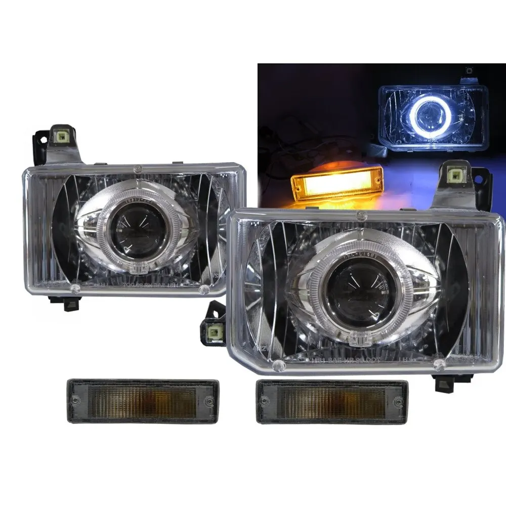 

PATHFINDER WD21 MK1 88-95 Guide LED Angel-Eye Headlight Chrome US for NISSAN LHD