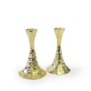 Gold Brass Metal Hammered Candlestick Taper Candle Holders