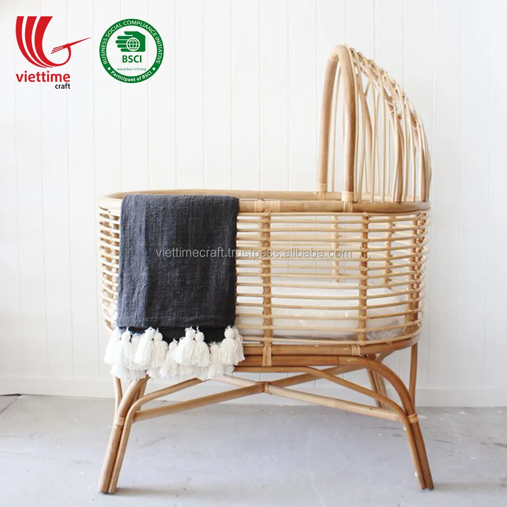 rattan doll cradle