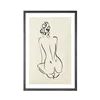 Abstract Woman Nude Line Figure Drawing Wall Art, Minimal Line Illustration Artwork