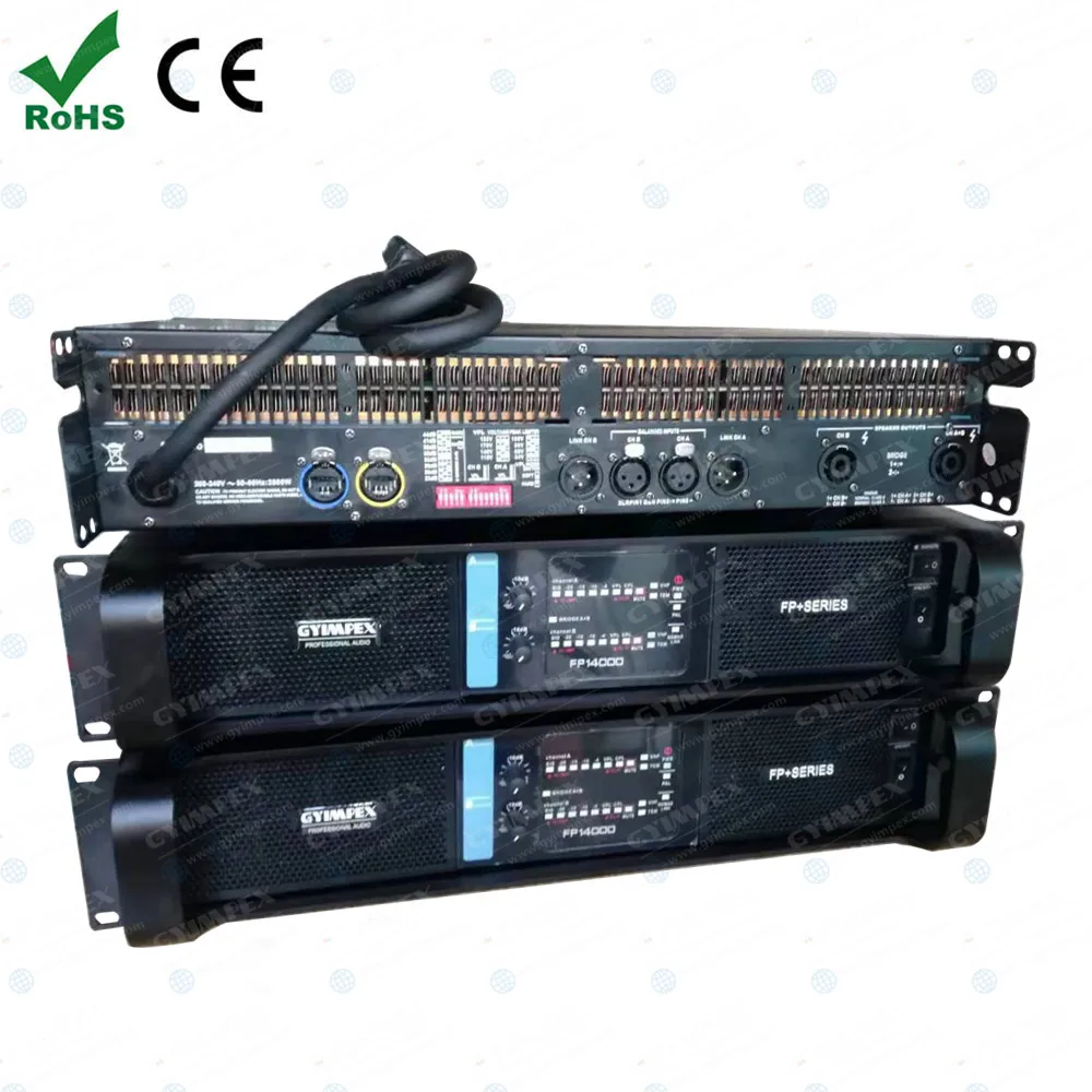 Fp14000 2 Channel 7000w Public Address Fp Power Amplifier For Dual 18" Theatre System Subwoofer