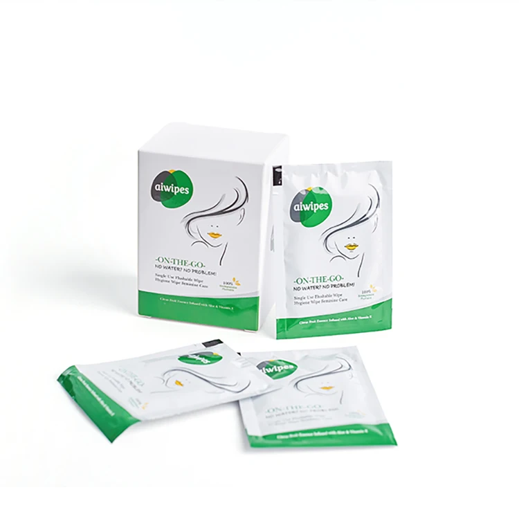 

YIFAR Flushable Feminine Care Hygiene Single Use Individually Wrapped Eco friendly Biodegradable Wipes