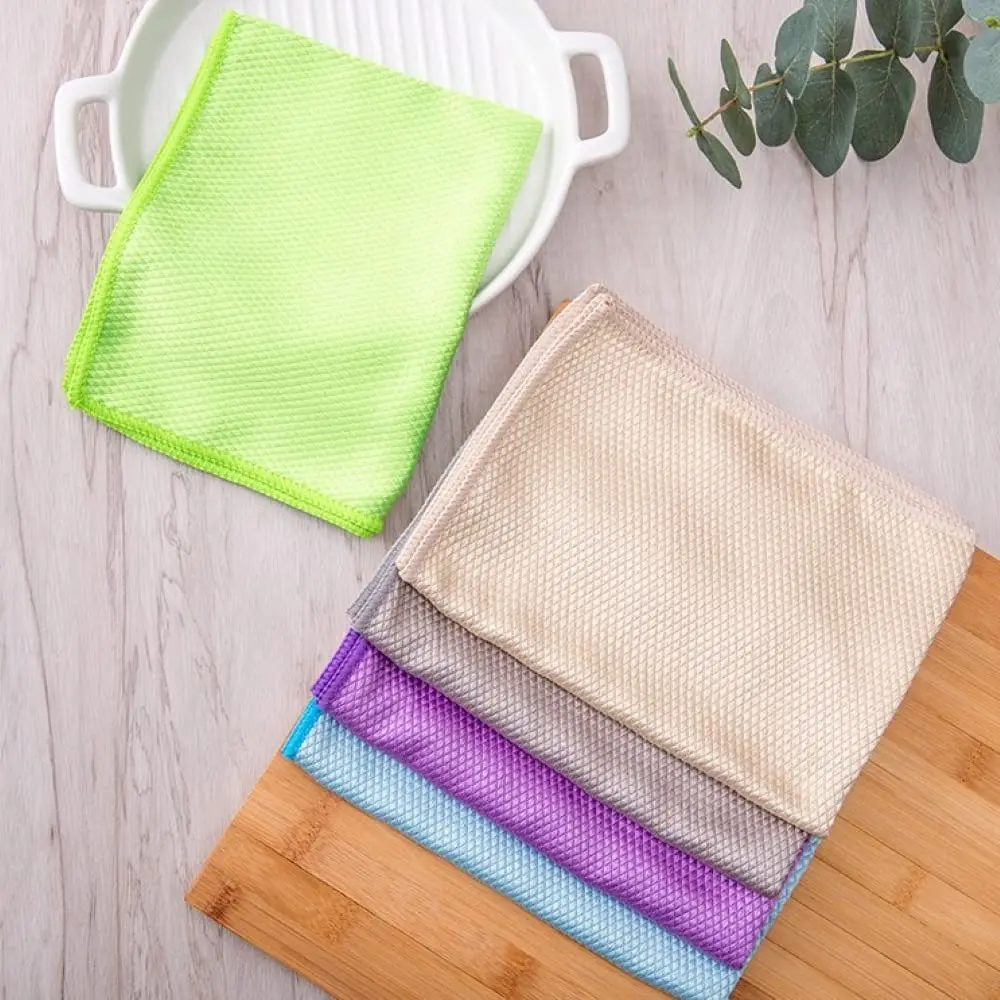 

Reusable Fish Scale Microfiber Easy Clean Cloth Lint Free Rags Nanoscale Streak-Free Miracle Cleaning Cloths