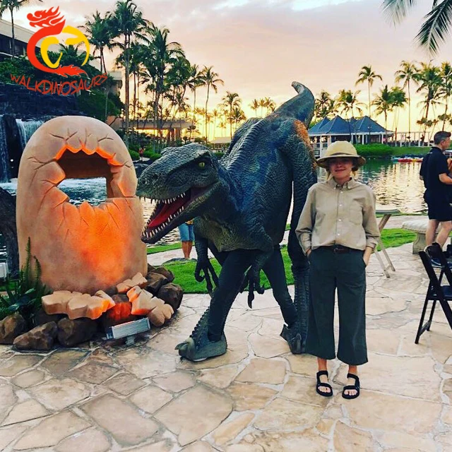 

the Blue Velociraptor dinosaur costume for the Christmas day, Customized
