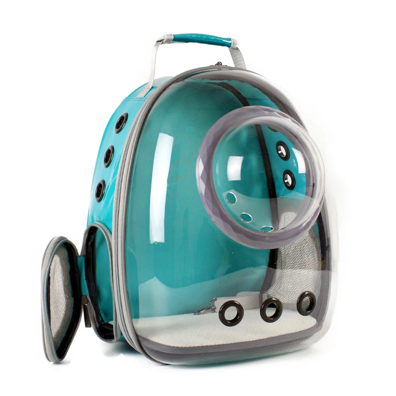 

Hot selling canvas clear  pet space bag pet carrier shoulder bag backpack
