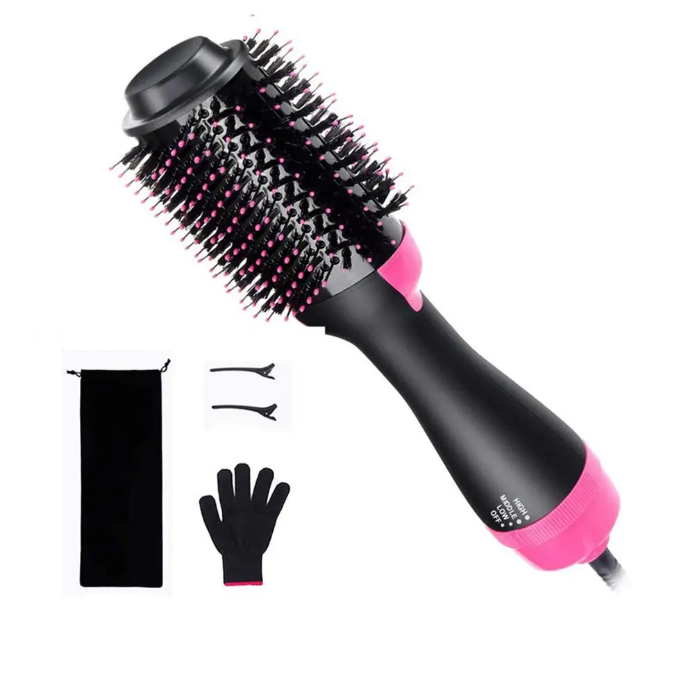 

Amazon Hot Sell One Step Hair Straightener Hair Curler Hot Air Brush Electric Small Comb Hair Dryer And Volumizer