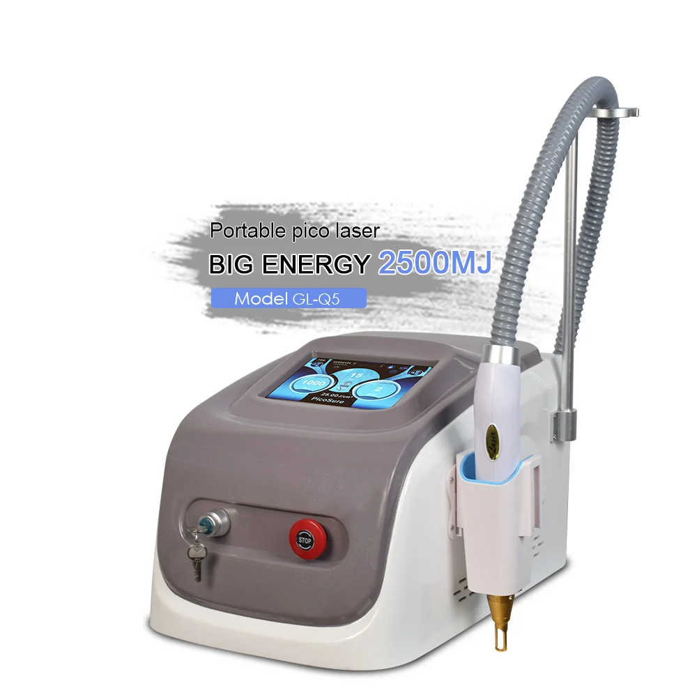 

2021 Hot sale Picosecond laser Tattoo removal eyebrows pigment removal Q Switch Nd Yag laser beauty Machine factory price, White