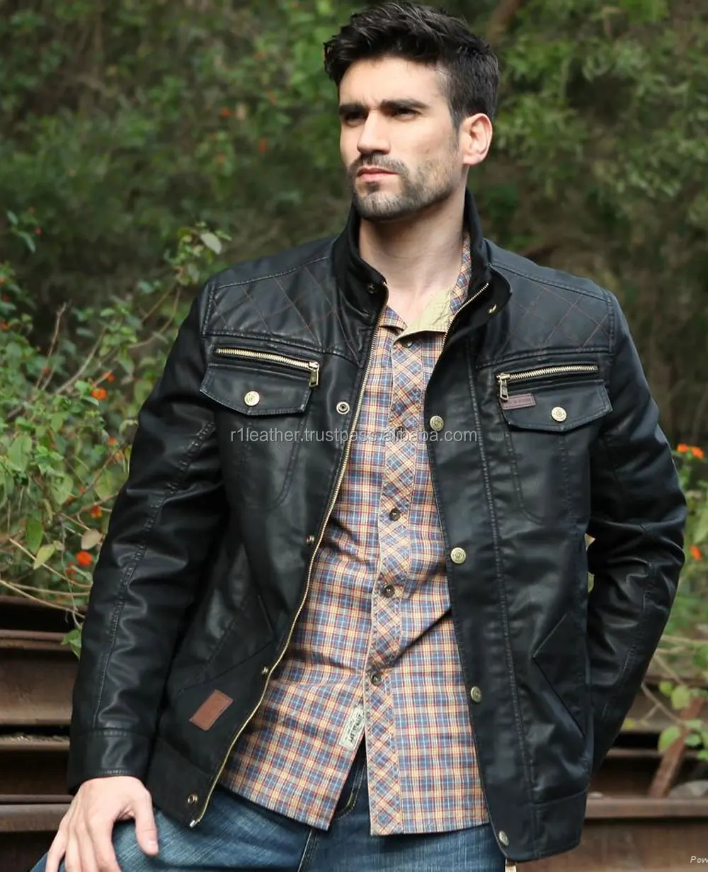 hot guy leather jacket