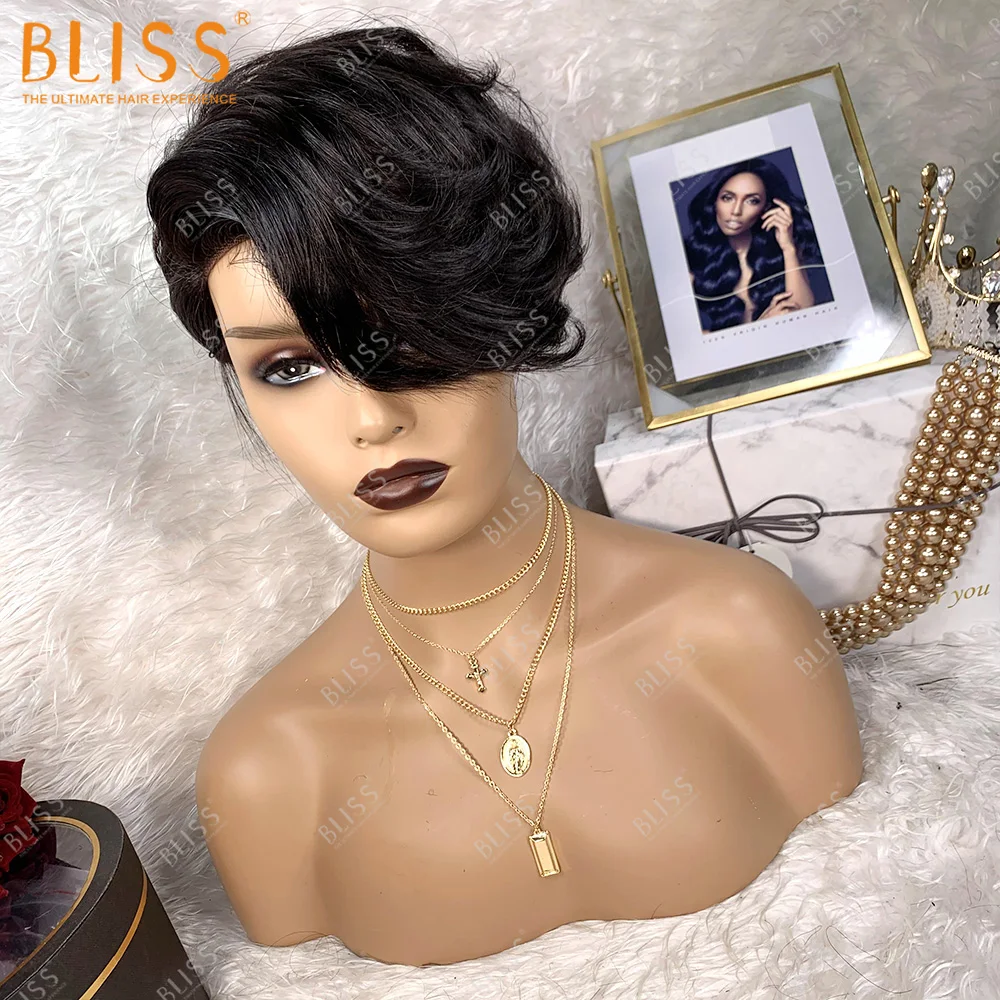 

Bliss Emerald Short Pixie Cut Human Hair Wig Lace Wig Brazilian Cuticle Aligned Wig Wholesale