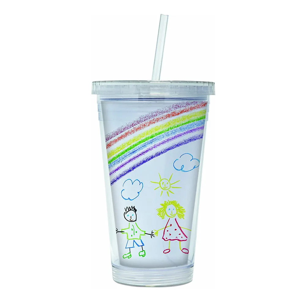 

Acrylic Tumblers Paper Photo Insert 16 oz Double Wall tumbler with Lid And Straw double wall plastic tumbler photo insert mug, Customized colors acceptable