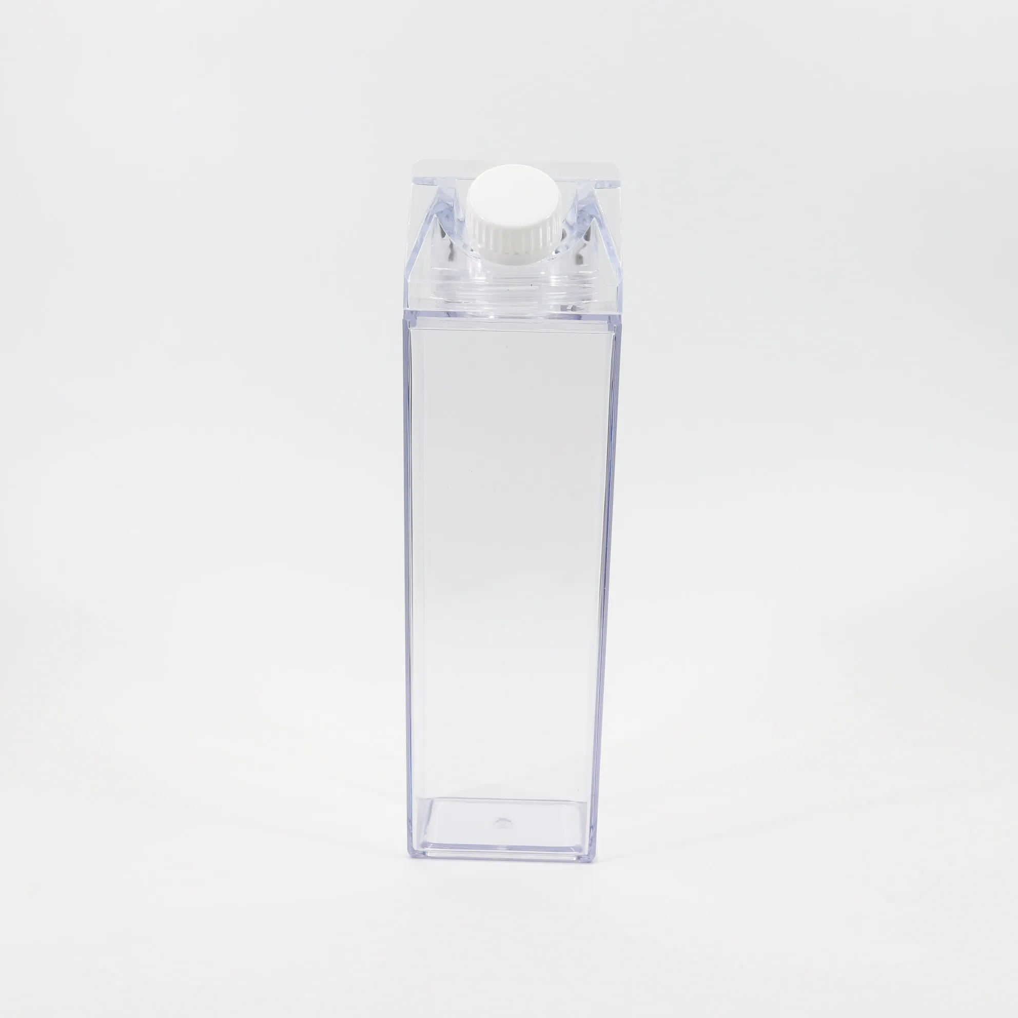 

500ml custom logo plastic blank square water bottle clear milk carton 1000ml, Customized color