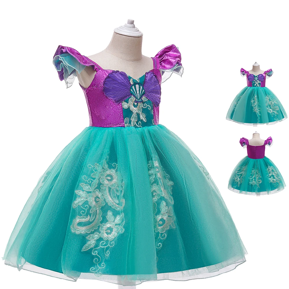 

Children Christmas Princess Party Dresses Cosplay Mermaid Costume For Kids, Green