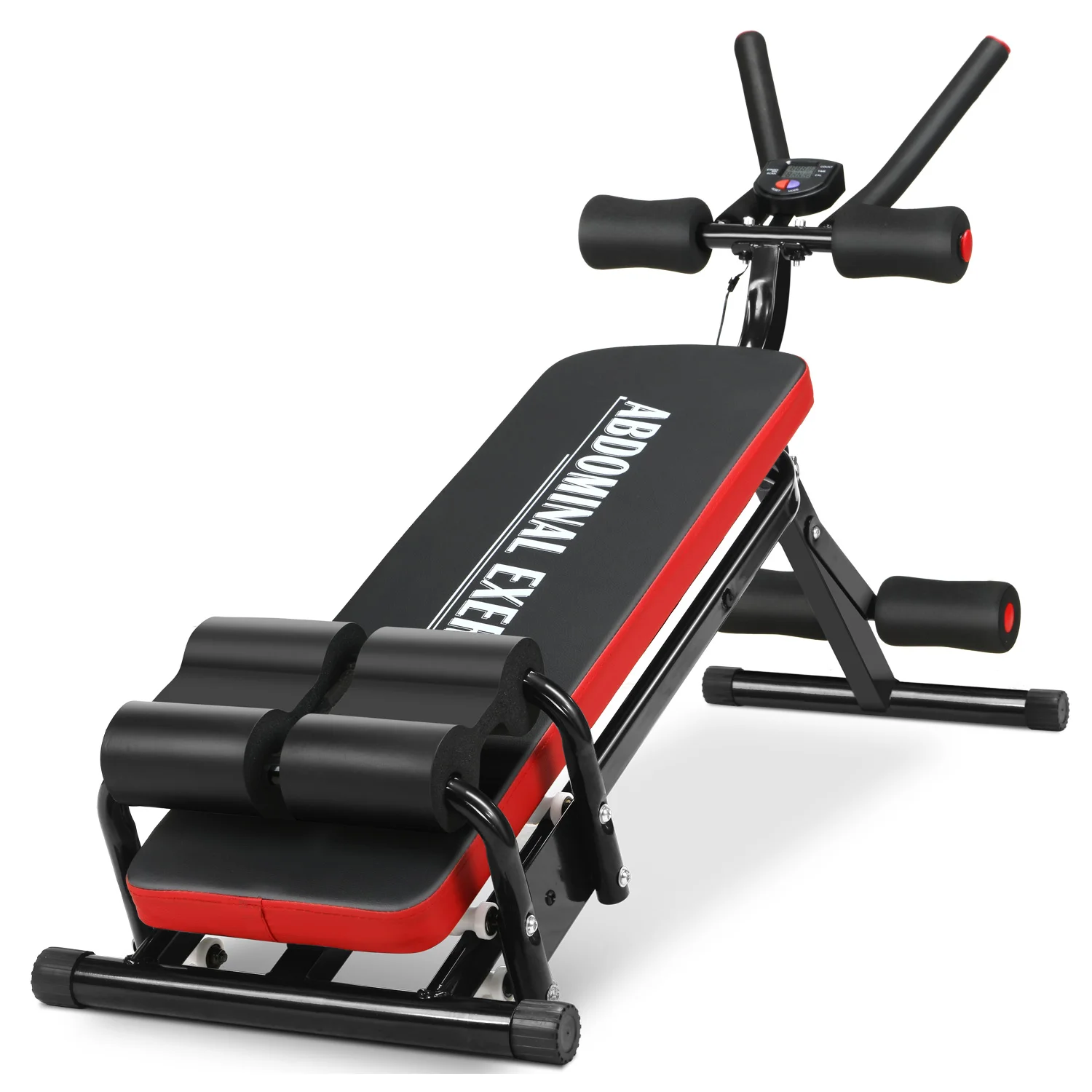 

Abdominal Workout Machine Core Abdominal Trainers Adjustable Sit Up Exercise Equipment Body Workout Bench for Home Gym, Black