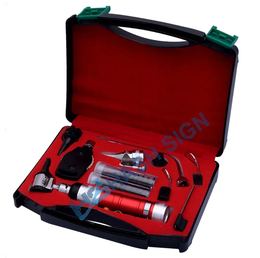 
New Red / Purple / Blue ENT Opthalmoscope Otoscope Diagnostic Set 