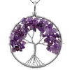 Amethyst Tree Of Life Metal Pendant With Silver Chain : Buy From RUSDA AGATE