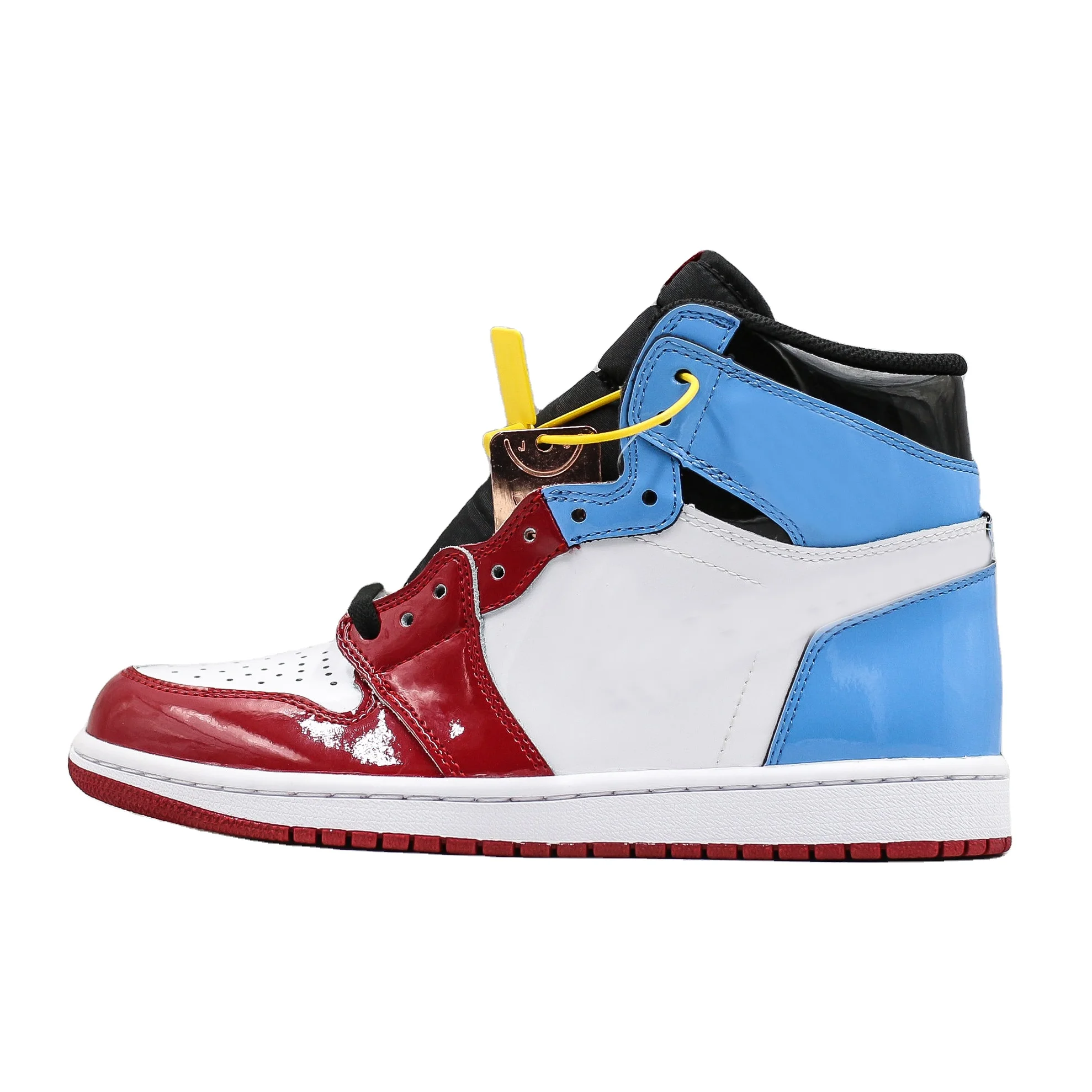 

Retro 1s High og "fearless" men's and women's casual basketball shoes sneakers, Blue red