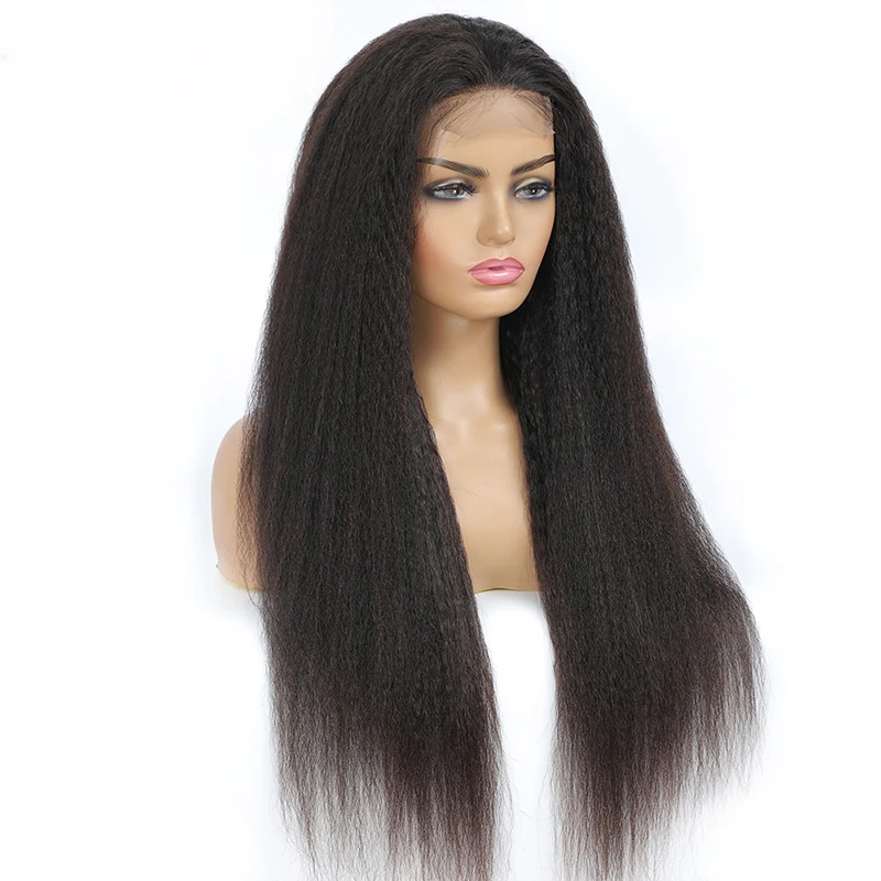 

Wholesale Raw Brazilian Hair Vendors kinky straight Lace Frontal Wigs Hair 100% human hair wigs