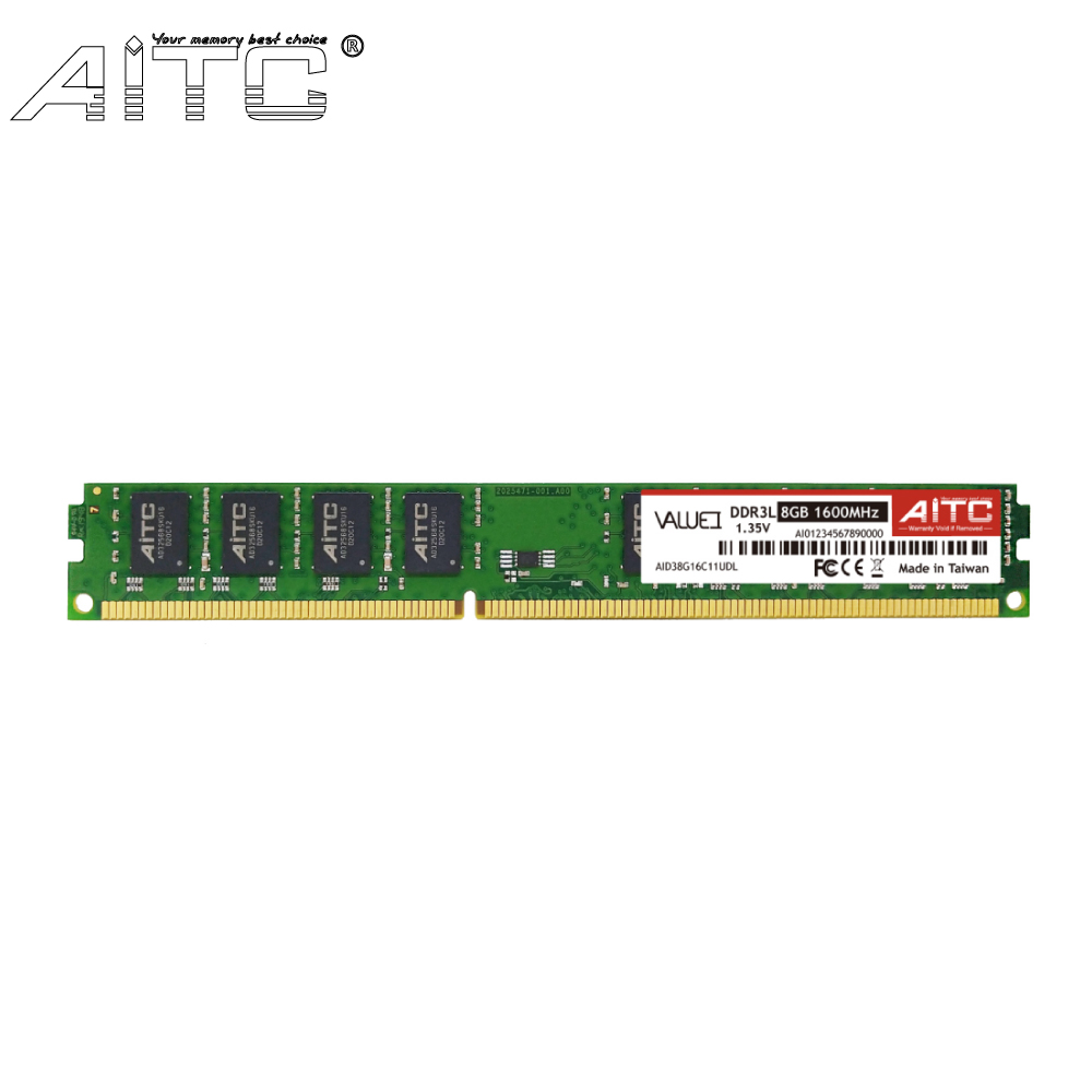

Taiwan Factory Price ram chip ddr3l 1.35 low Voltage 8gb memorias 1600 udimm