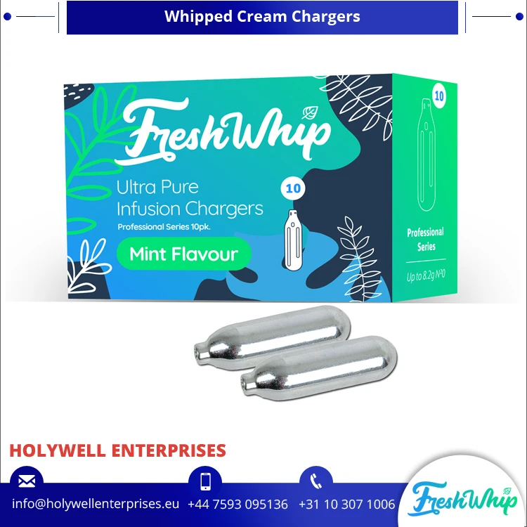 
Hot Sale on Mint Flavor 10 Pack of Whipped Cream Chargers 